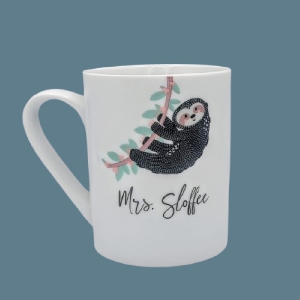 Mrs Sloffee Sloth Mug 10 Strawberry Street Cute Pun Coffee Cup Wedding Gift